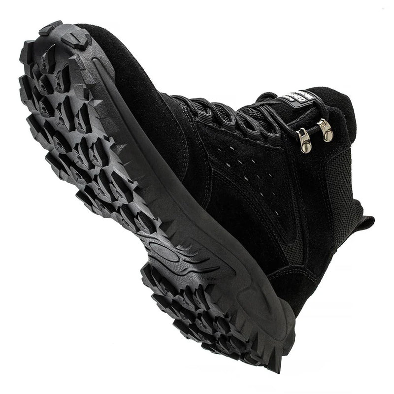 Tiger Black Lightweight Safety Boots - Steel Toe, Puncture Proof, Slip Resistant, Heat Resistant