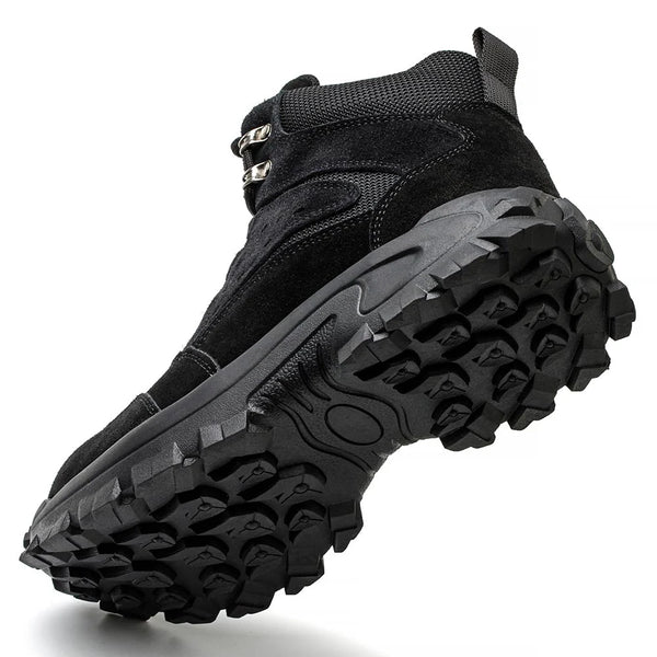 Tiger Black Lightweight Safety Boots - Steel Toe, Puncture Proof, Slip Resistant, Heat Resistant