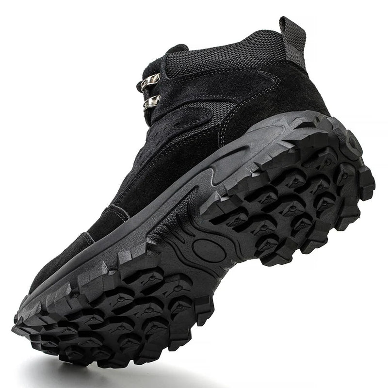 Tiger Black Lightweight Safety Boots - Steel Toe, Puncture Proof, Slip Resistant, Heat Resistant