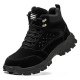 Tiger Black Lightweight Safety Boots - Steel Toe, Puncture Proof, Slip Resistant, Heat Resistant