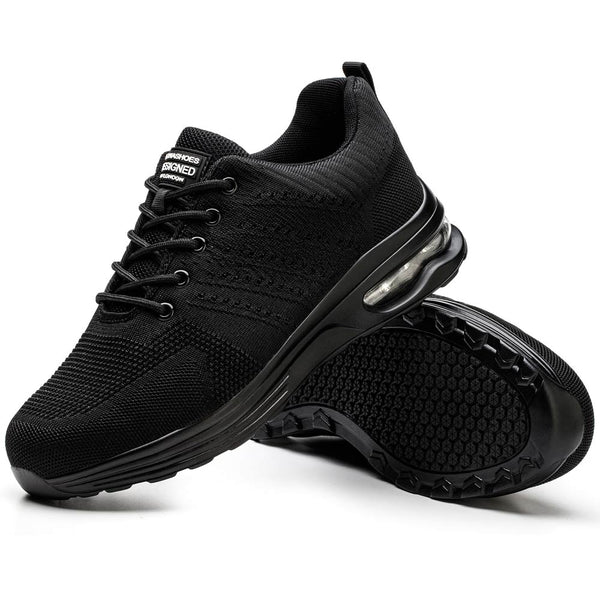 Delta Black - Steel Toe Work Shoes with Comfort Insole